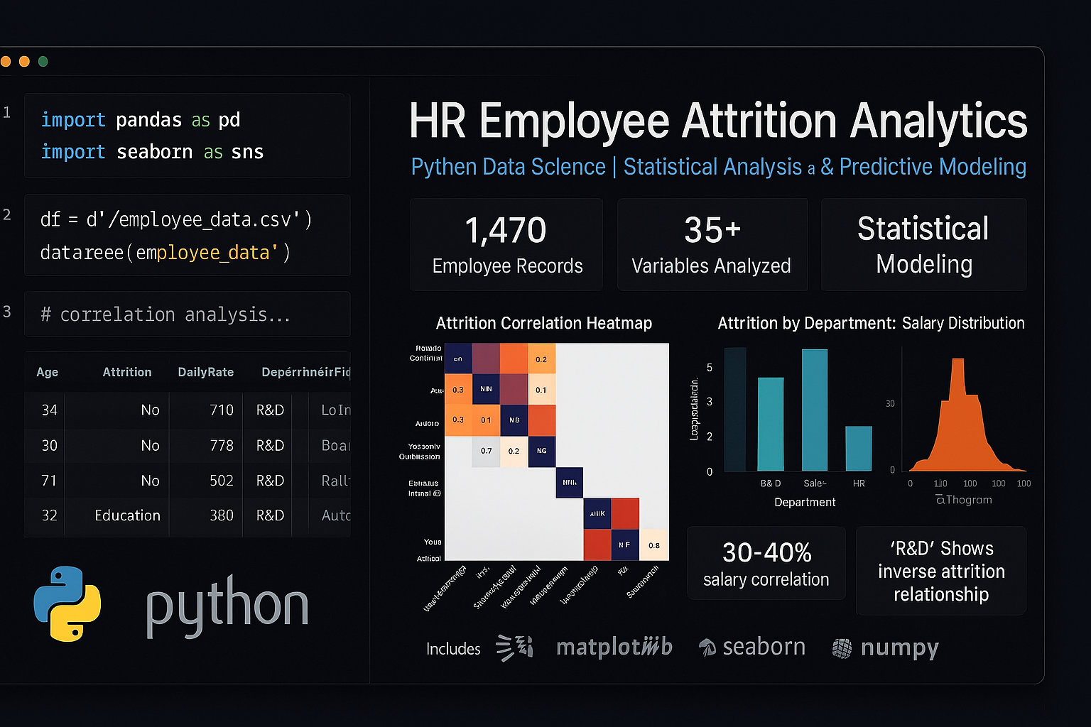 HR Attrition Analysis ML Python