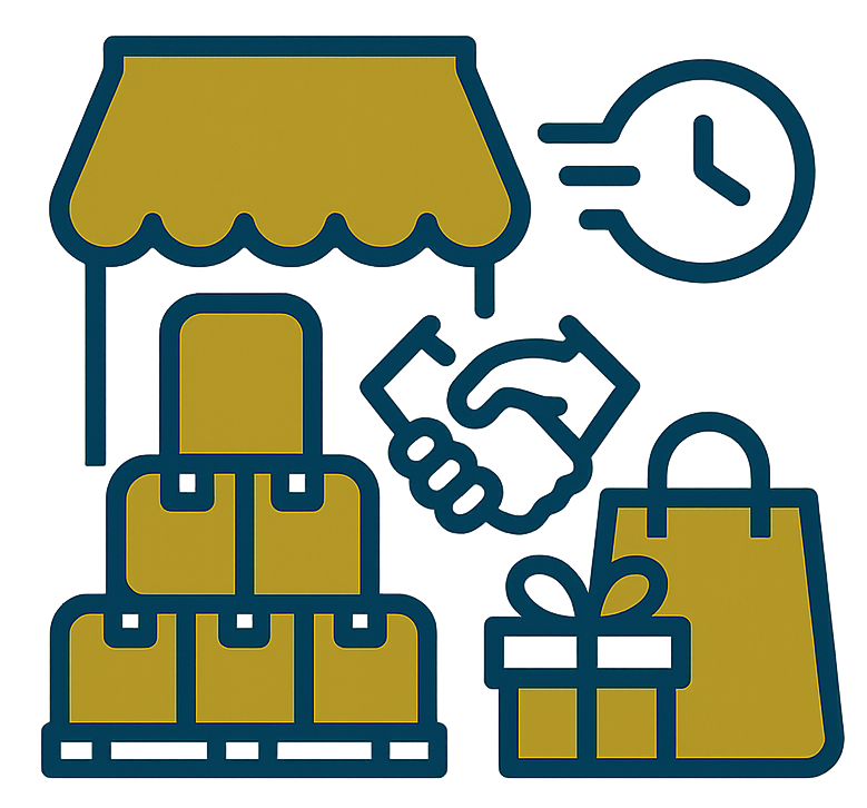 Retail distribution service icon